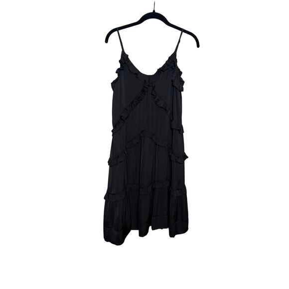 Rebecca Minkoff Sasha Black Sleeveless Ruffle Mini Dress Sz. XS - Picture 8 of 8